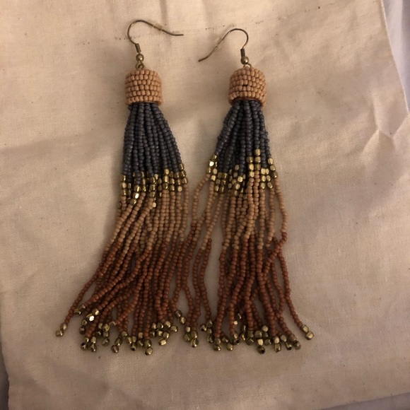 EARTHBOUND Jewelry - Pink and Gray Bead Earrings